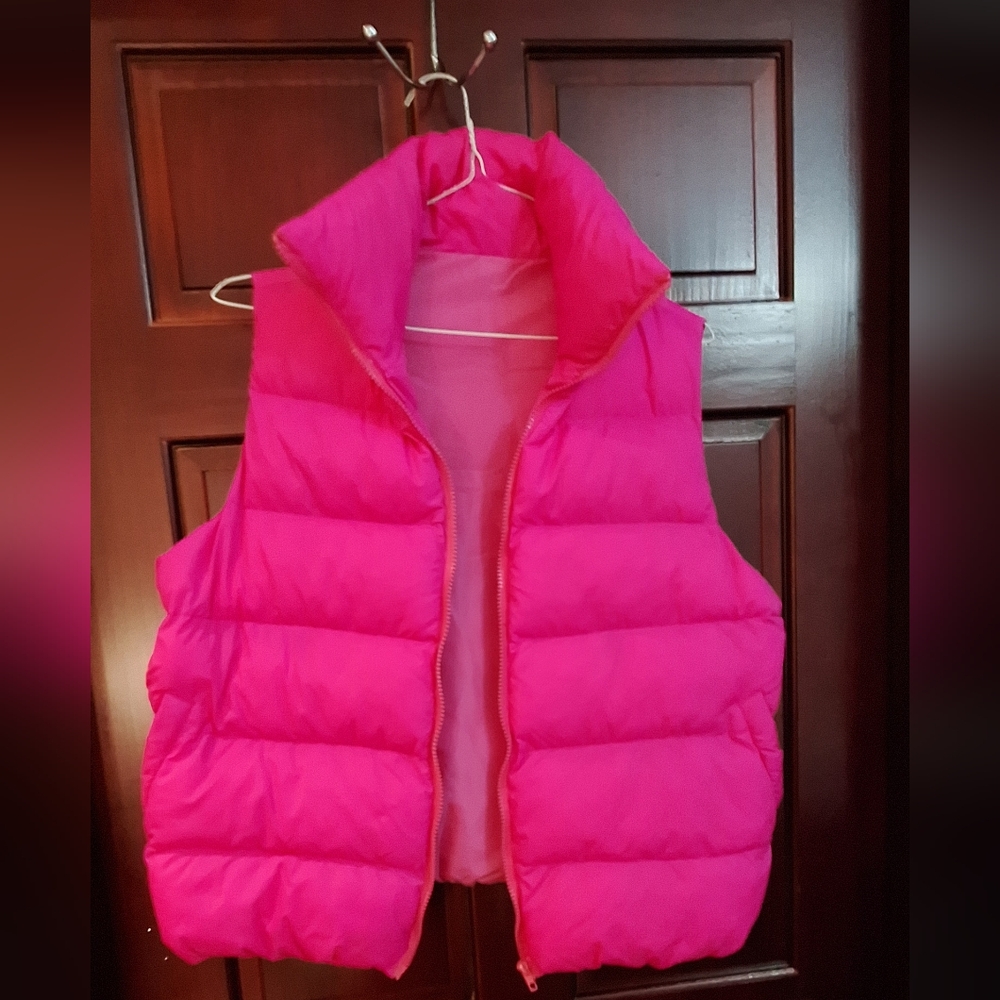 SHEIN Pink Puffer Vest